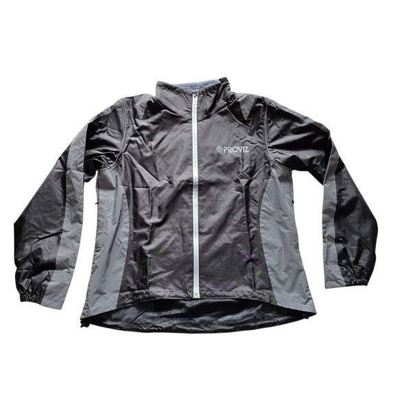 Proviz Nightrider Cycling Jacket Womens Size 8 Running Reflective Black Gray‎